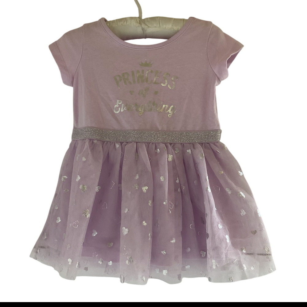 The Children’s Place Toddler Girls Princess  Tulle Dress Pink 12- 18M
